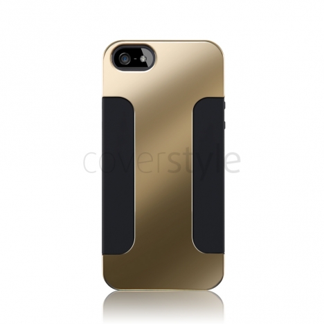more - Custodia Para Duo Metal per iPhone 5 - Champagne Gold (Oro Chiaro)
