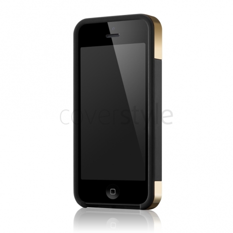 more - Custodia Para Duo Metal per iPhone 5 - Champagne Gold (Oro Chiaro)
