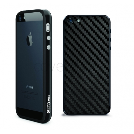 id America - Bumper Cushi Band + Skin Carbonio per iPhone 5 - Nero