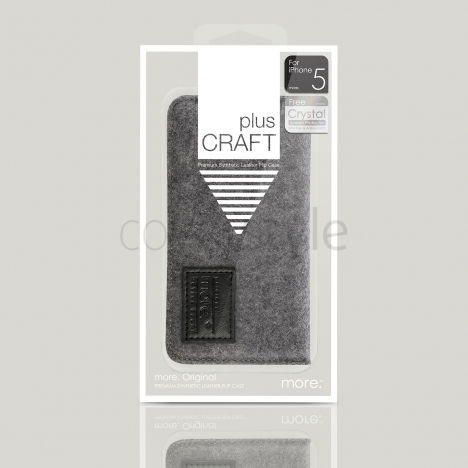 Custodia Craft Plus Collection per iPhone 5 - Feltro di Lana/Nero