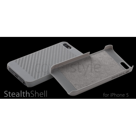 ION factory - Custodia StealthShell Carbonio per iPhone 5 - Grigio