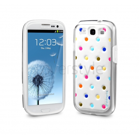 id America - Bumper + Cushi Plus Dot per Galaxy S3 - Bianco