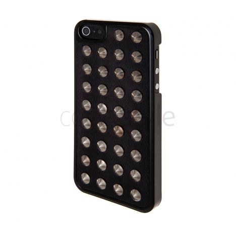 VCubed - Custodia Borchie Argento Coniche per iPhone 5﻿ - Nero