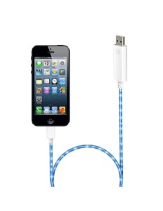 Dexim Visible Green Cavo Lightning Bianco - Luce Azzurra 2