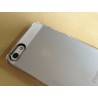 Custodia Sottile Rigida Trasparente con Foro Fotocamera Nero per iPhone 5