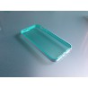 Custodia Flessibile Bordo Rinforzato con Interno Trasparente per iPhone 5 - Turchese