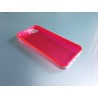 Custodia Flessibile Bordo Rinforzato con Interno Trasparente per iPhone 5 - Rosso