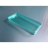 Custodia Flessibile Bordo Rinforzato con Interno Trasparente per iPhone 5 - Turchese