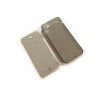 Custodia Book Flip Anti-Polvere Flessibile Trasparente per iPhone 5/5S - Nero