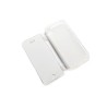 Custodia Book Flip Anti-Polvere Flessibile Trasparente per iPhone 5/5S - Bianco