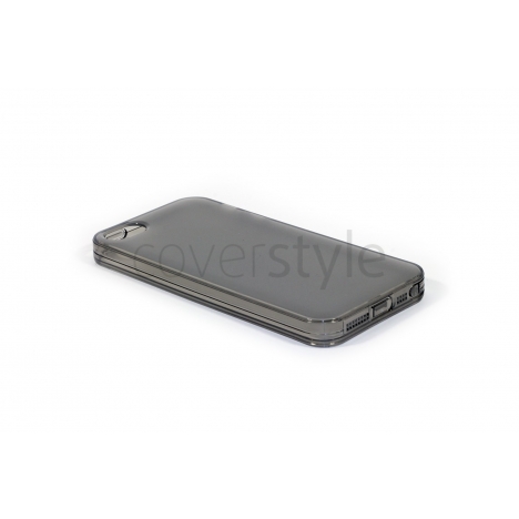 Custodia Dust Matt Anti-Polvere Flessibile Trasparente per iPhone 5/5S - Nero