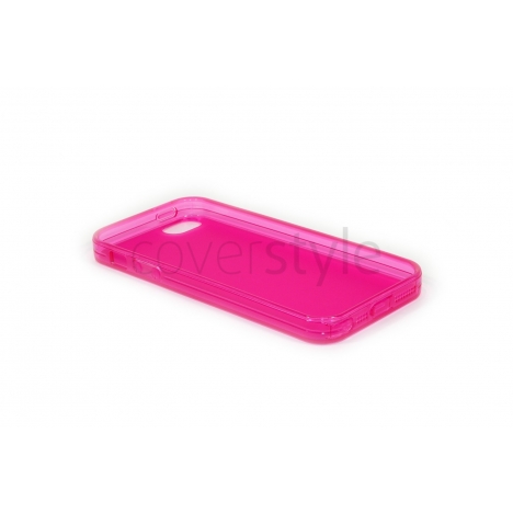 Custodia Dust Matt Anti-Polvere Flessibile Trasparente per iPhone 5/5S - Rosa