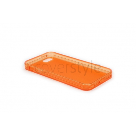 Custodia Dust Matt Anti-Polvere Flessibile Trasparente per iPhone 5/5S - Arancione
