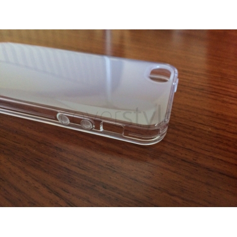 Custodia Dust Matt Anti-Polvere Flessibile Trasparente per iPhone 5/5S - Bianco