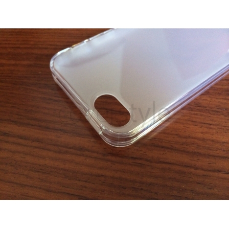 Custodia Dust Matt Anti-Polvere Flessibile Trasparente per iPhone 5/5S - Bianco