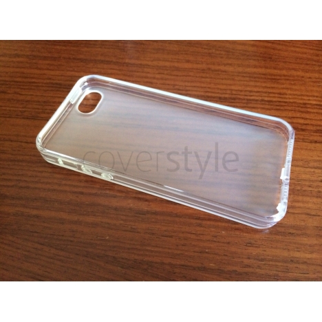 Custodia Dust Matt Anti-Polvere Flessibile Trasparente per iPhone 5/5S - Bianco