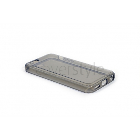 Custodia Glossy Flessibile Trasparente per iPhone 5C - Nero