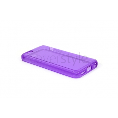 Custodia Glossy Flessibile Trasparente per iPhone 5C - Viola