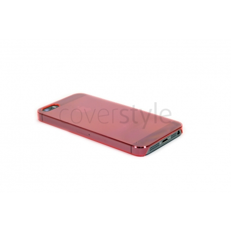 Custodia Ultra Sottile Trasparente per iPhone 5/5S - Rosso