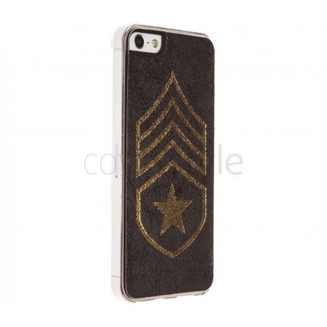 Custodia Militare Ranks in Pelle per iPhone 5/5S - Oro