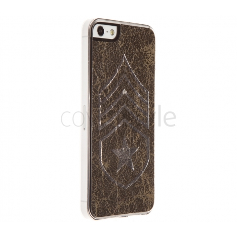 Custodia Militare Ranks in Pelle per iPhone 5/5S - Argento