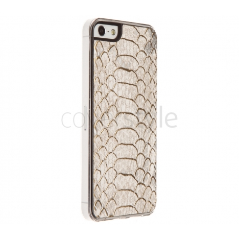 Custodia in Pelle Snake per iPhone 5/5S - Oro