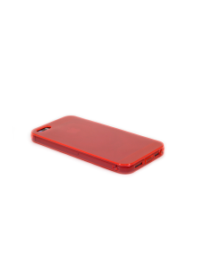 Custodia Ultra Sottile Flessibile Trasparente Anti-Polvere per iPhone 5/5S - Rosso