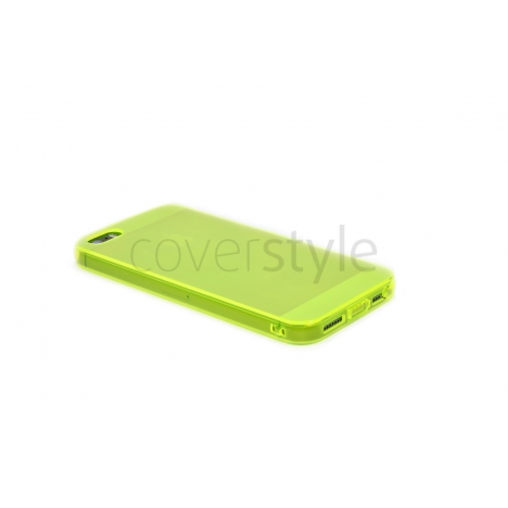 Custodia Ultra Sottile Flessibile Trasparente Anti-Polvere per iPhone 5/5S - Giallo