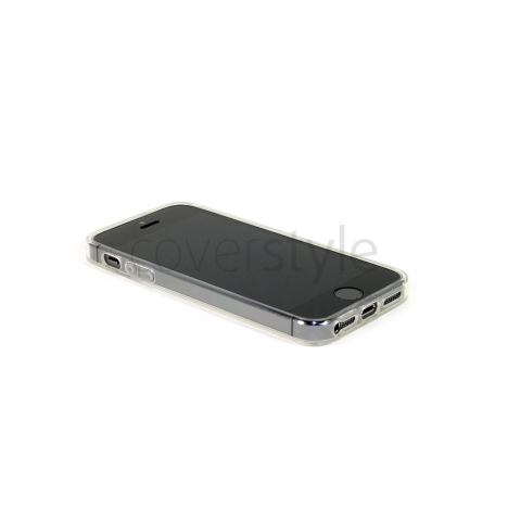 Custodia RetroFlex con Retro Rigido e Bordo Flessibile per iPhone 5/5S - Trasparente