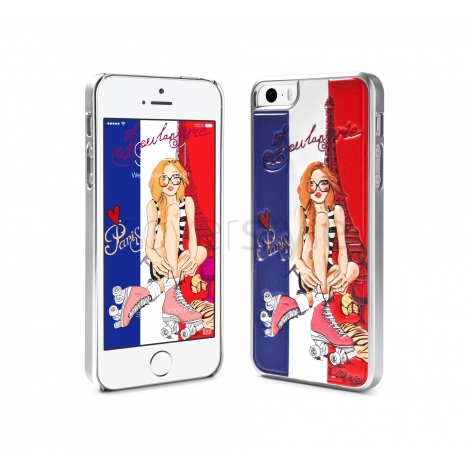 id America - Custodia Cushi Flag in Soft Foam per iPhone 5/5S - Francia
