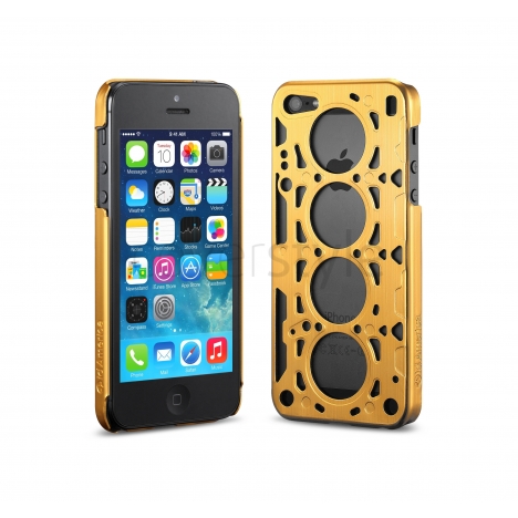 id America - Custodia Gasket V8 in Alluminio per iPhone 5/5S - Gold