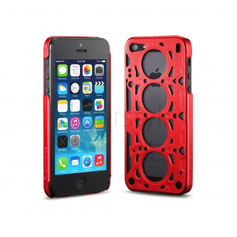 id America - Custodia Gasket V8 in Alluminio per iPhone 5/5S - Red