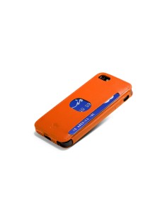 id America - Custodia Wall St. in Pelle per iPhone 5/5S - Arancione 2