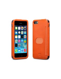 id America - Custodia Wall St. in Pelle per iPhone 5/5S - Arancione