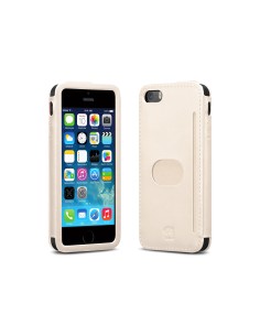id America - Custodia Wall St. in Pelle per iPhone 5/5S - Bianco