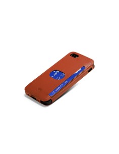 id America - Custodia Wall St. in Pelle per iPhone 5/5S - Marrone 2