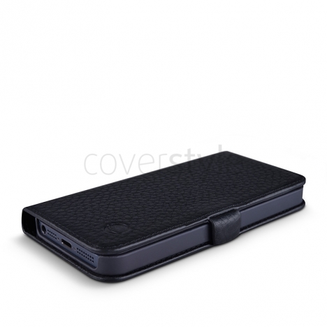Beyzacases - Custodia in Pelle MF Folio per iPhone 5/5S - Nero