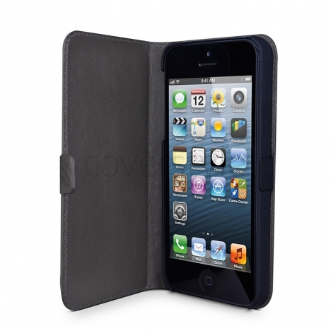 Beyzacases - Custodia in Pelle MF Folio per iPhone 5/5S - Grigio