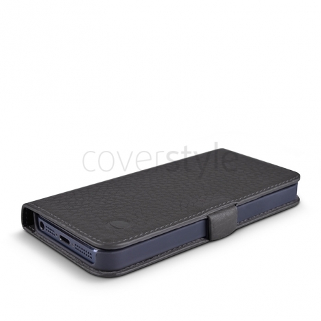 Beyzacases - Custodia in Pelle MF Folio per iPhone 5/5S - Grigio