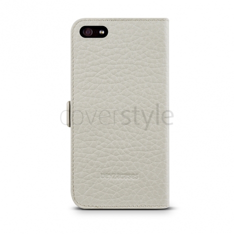 Beyzacases - Custodia in Pelle MF Folio per iPhone 5/5S - Crema