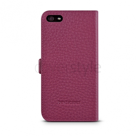 Beyzacases - Custodia in Pelle MF Folio per iPhone 5/5S - Fucsia
