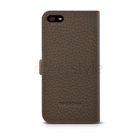Beyzacases - Custodia in Pelle MF Folio per iPhone 5/5S - Marrone