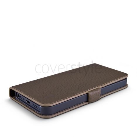 Beyzacases - Custodia in Pelle MF Folio per iPhone 5/5S - Marrone