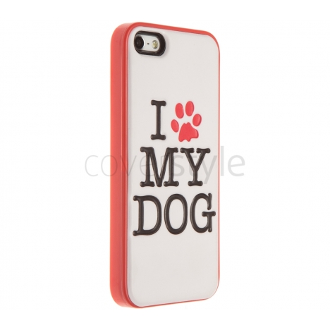 Custodia I Love My Dog in Soft Foam per iPhone 5/5S