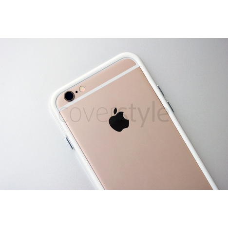 Bumper per iPhone 6 (4.7") Bianco + Interno Trasparente