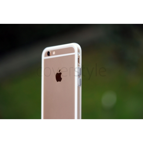Bumper per iPhone 6 (4.7") Bianco + Interno Trasparente