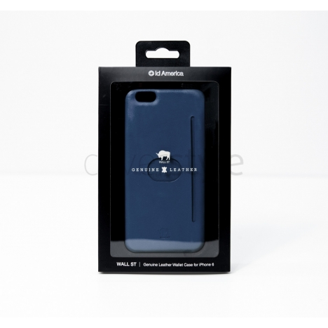 id America - Wall St. Custodia in Pelle per iPhone 6 (4.7") - Blu