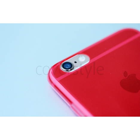 Cover iPhone 6 (4.7") Ultra Sottile 0.3mm ZeroFlex - Rosso Trasparente