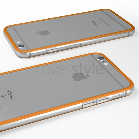 Bumper per iPhone 6 (4.7") Arancione + Interno Trasparente