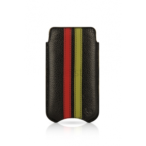 Beyzacases iPhone 4 SlimLine "Stripes" Case - Nero Rosso Verde
